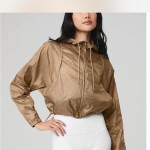 Alo Yoga Sprinter Jacket Gravel XS Tan Beige